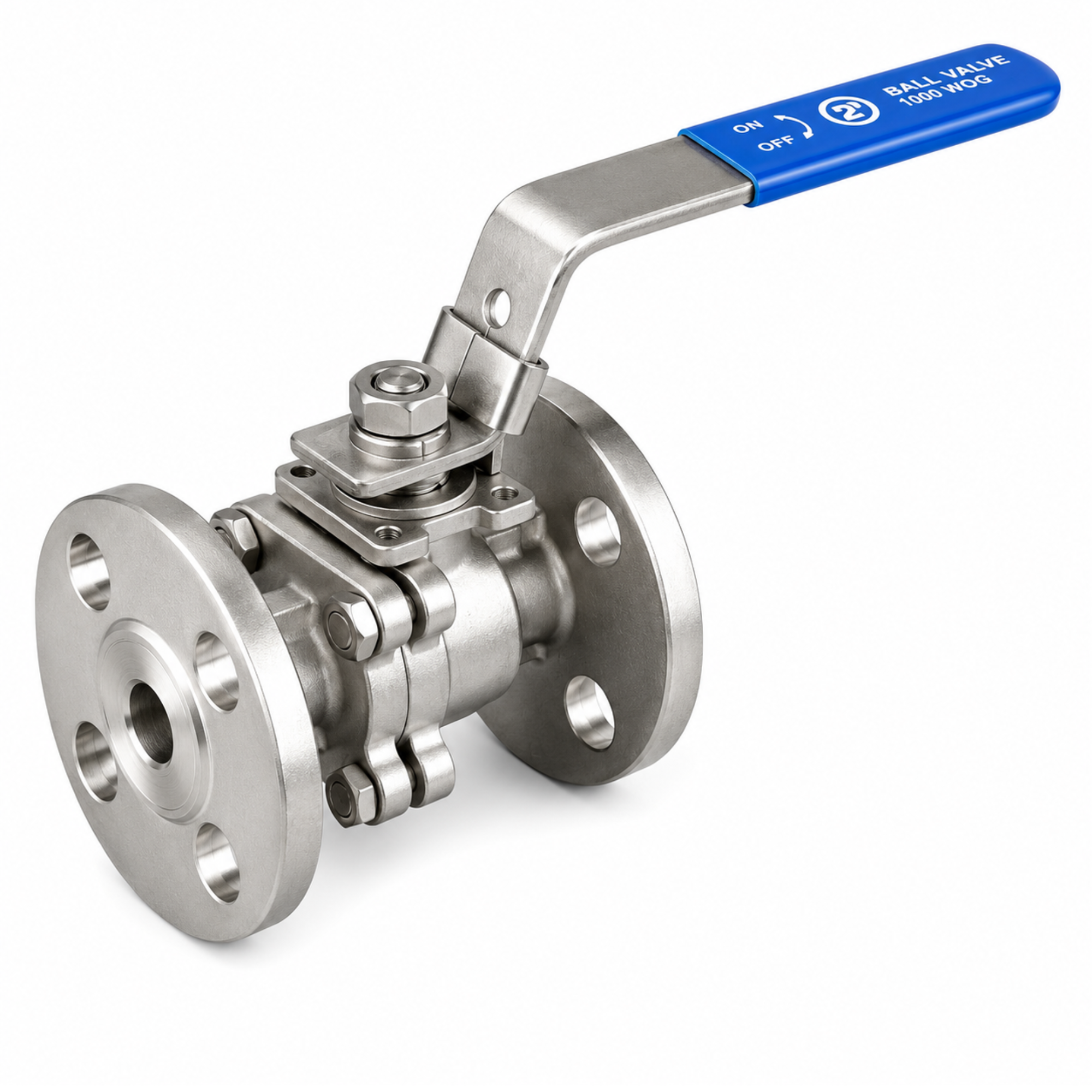 2-Piece Flanged Stainless Steel Ball Valve in qatar