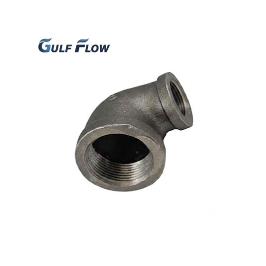 Black Iron 90 Degree Reducing Elbow Threaded Pipe Fitting for Industrial, Mechanical and Plumbing Applications in Qatar