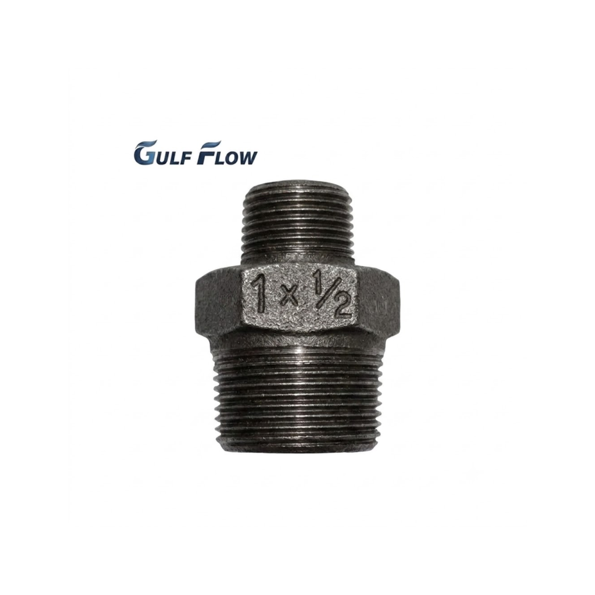 Black Iron Reducing Hex Nipple Male BSP Threaded Pipe Fitting for Industrial and Plumbing Applications in Qatar