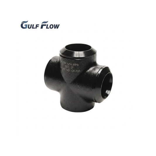 Carbon steel butt-weld cross fitting for industrial, oil and gas, fire protection, and pipeline systems in Qatar