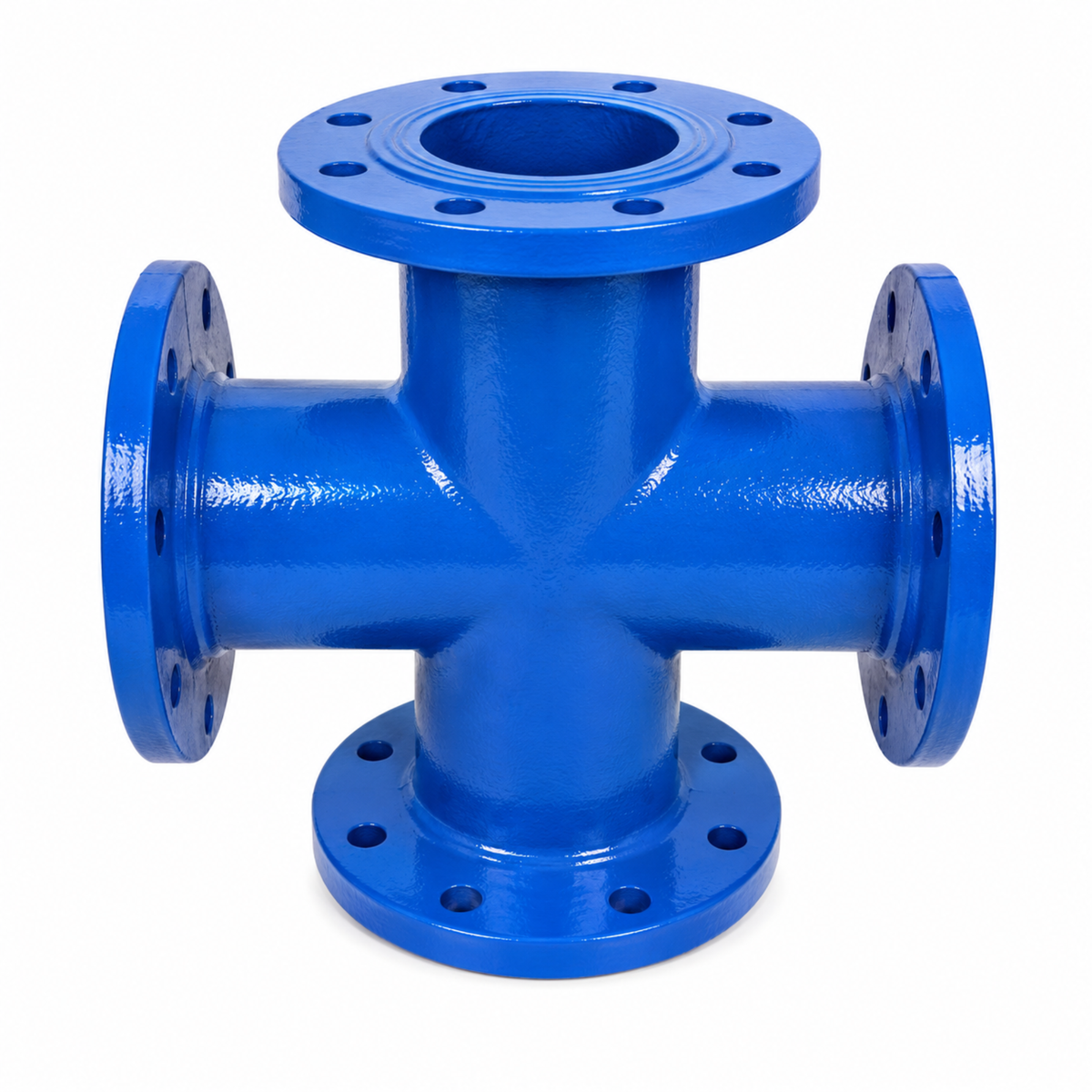 Flanged Cross PN16 Ductile Iron 4-Way Pipeline Fittings qatar