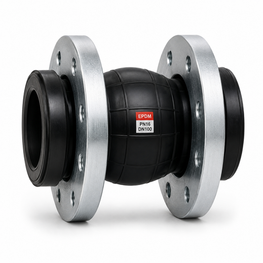 Flanged rubber expansion joint for vibration control and industrial pipeline systems in Qatar
