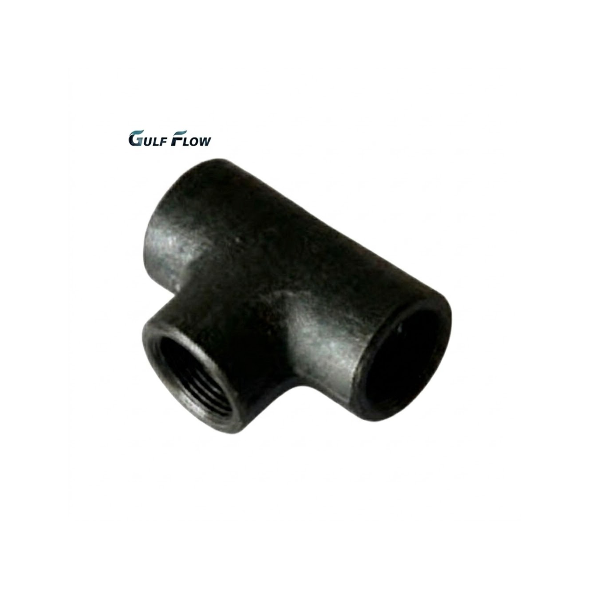 Gulf Flow black carbon steel equal tee straight pipe fitting for industrial branching in oil, gas, and MEP networks across Qatar