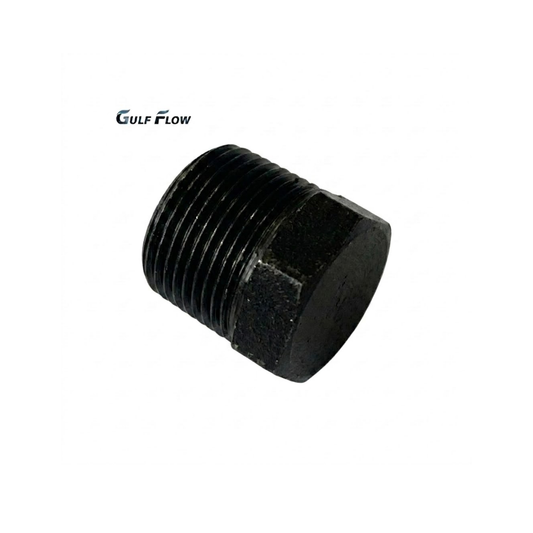 Black Hexagon Plug Threaded Pipe Fitting ASTM A53 A106 UL FM Approved Carbon Steel Hex Head Pipe Plug for Fire Fighting Plumbing HVAC Water Supply and Industrial Applications in Qatar