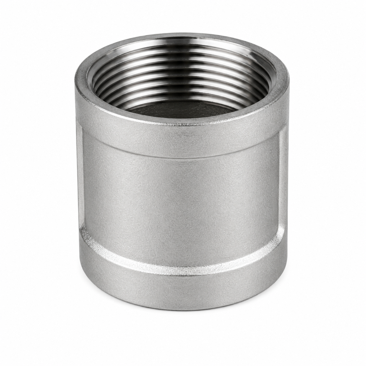 150LB carbon steel banded socket coupling pipe fitting for industrial threading systems in Qatar.