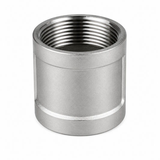 150LB carbon steel banded socket coupling pipe fitting for industrial threading systems in Qatar.