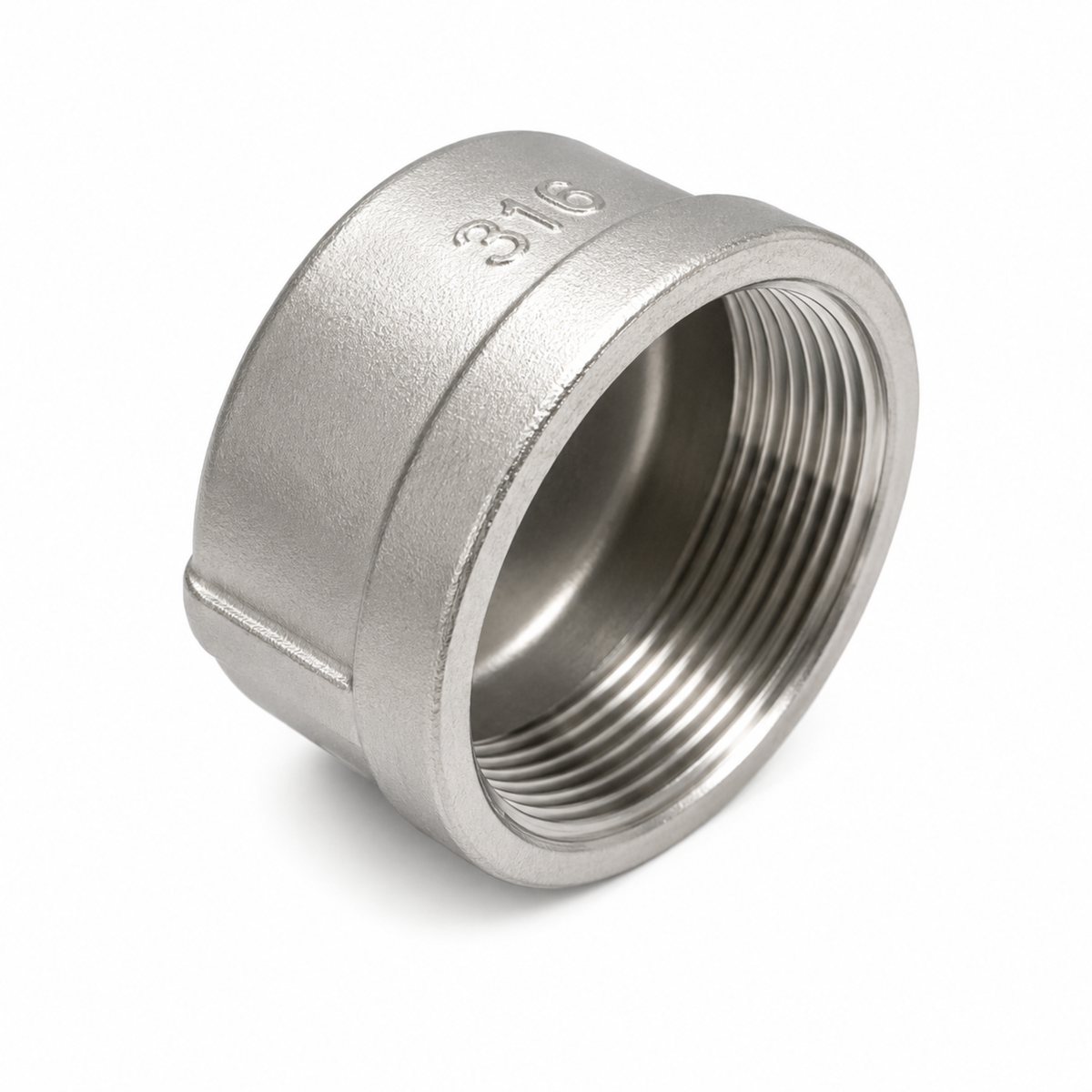 150LB carbon steel threaded round cap pipe fitting for sealing pipeline ends in Qatar industrial systems.