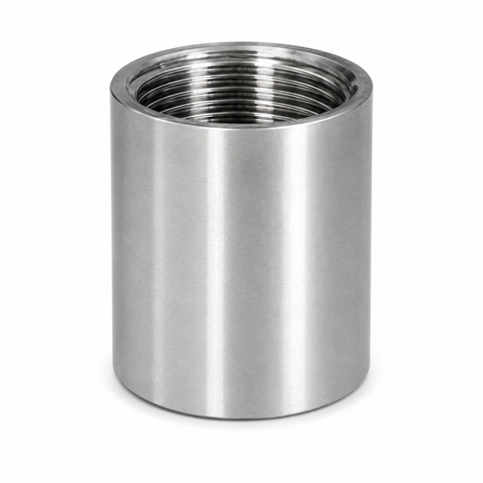 150LB carbon steel round coupling pipe fitting for industrial threading systems in Qatar.