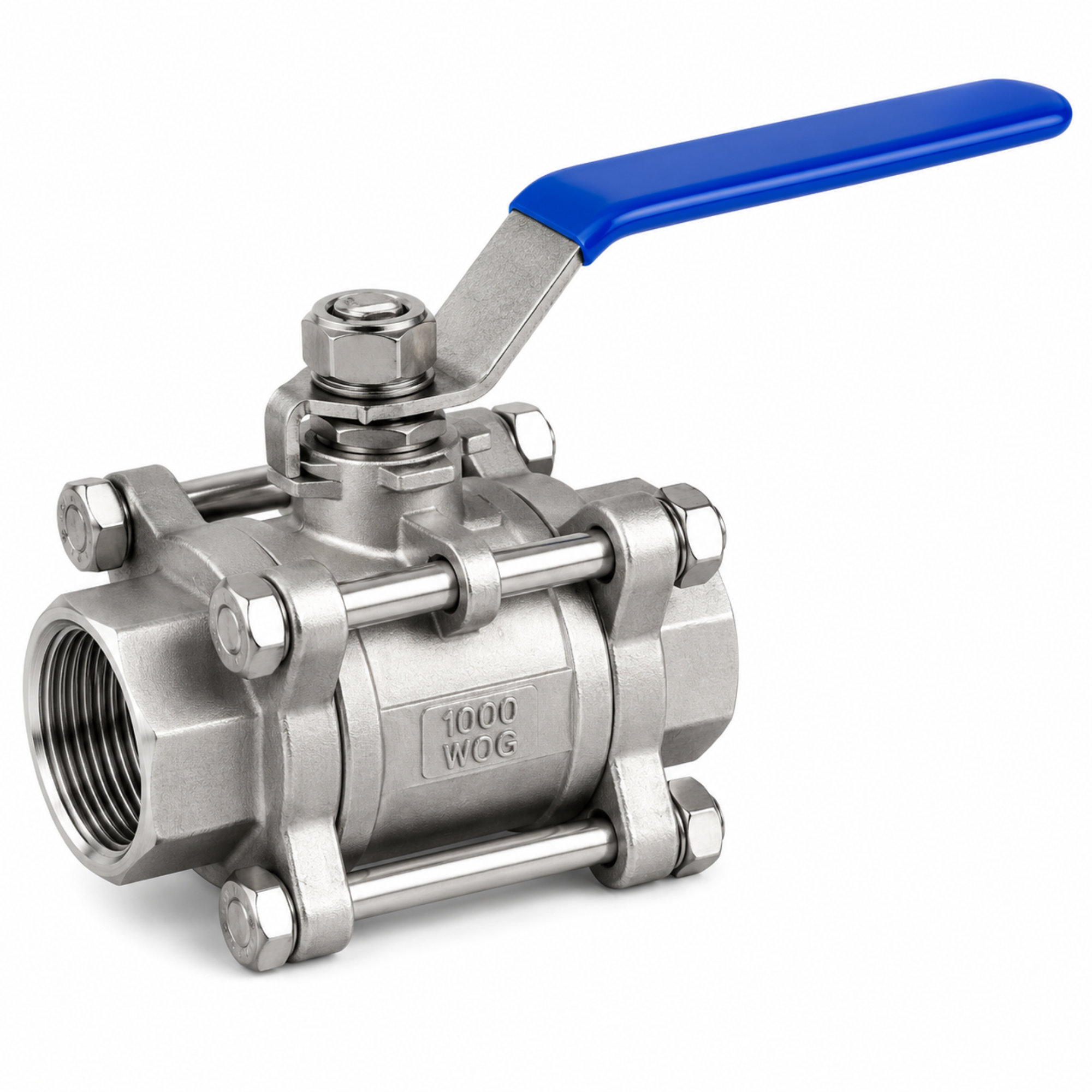 3-Piece Ball Valve Stainless Steel Threaded