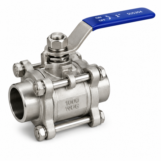 3-Piece Welded Ball Valve Stainless Steel