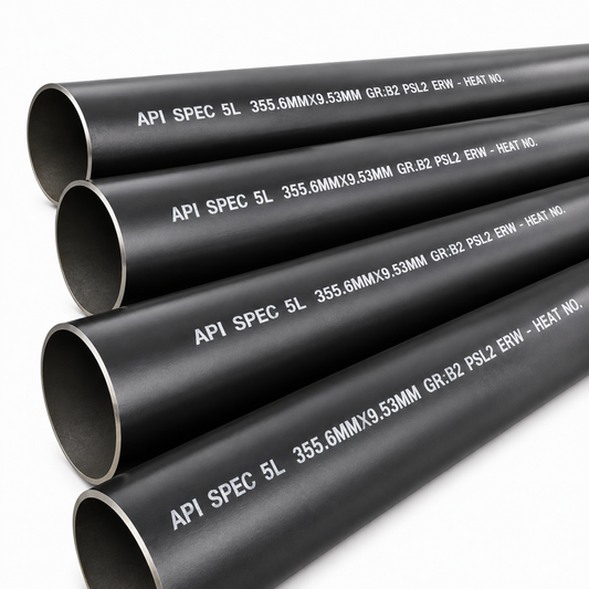 API 5L Grade B seamless and welded line pipe for oil and gas transmission projects in Qatar.