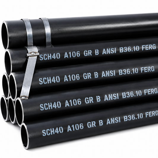 ASTM A106 Grade B seamless carbon steel pipe for high-temperature and high-pressure industrial applications in Qatar.