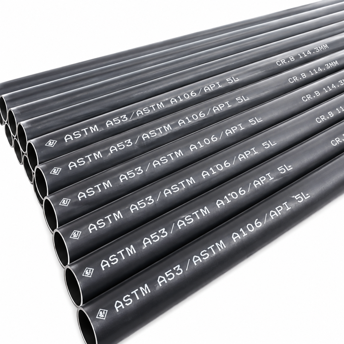 ASTM A53 Grade B carbon steel pipe for industrial, fire protection, oil and gas, and construction applications in Qatar