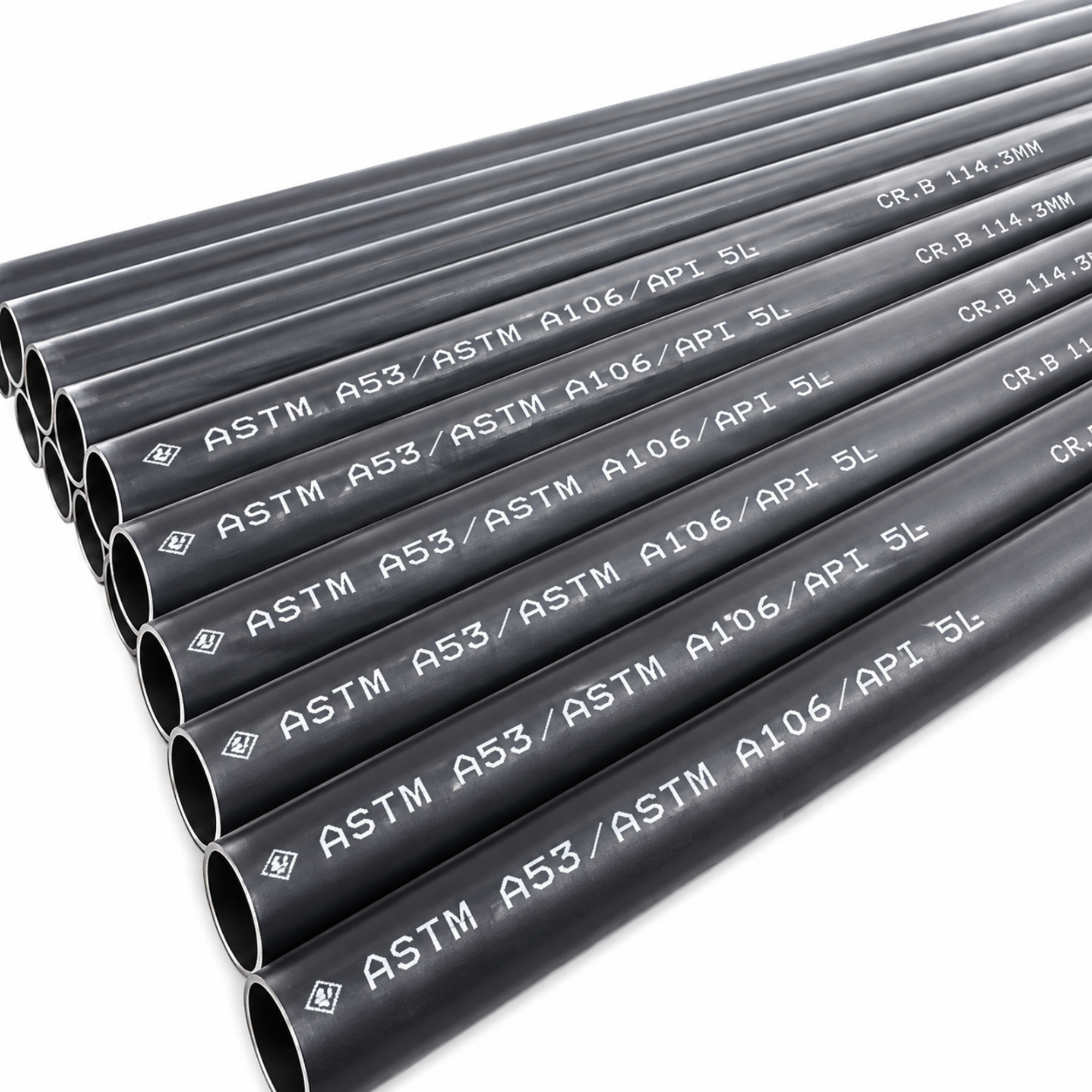 ASTM A53 Grade B carbon steel pipe for industrial, fire protection, oil and gas, and construction applications in Qatar