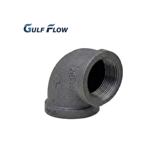 Black Iron 90 Degree Elbow Threaded Pipe Fitting for Industrial and Plumbing Applications in Qatar