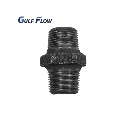 Black Iron Hex Nipple Male Threaded Pipe Fitting for Industrial and Plumbing Applications in Qatar