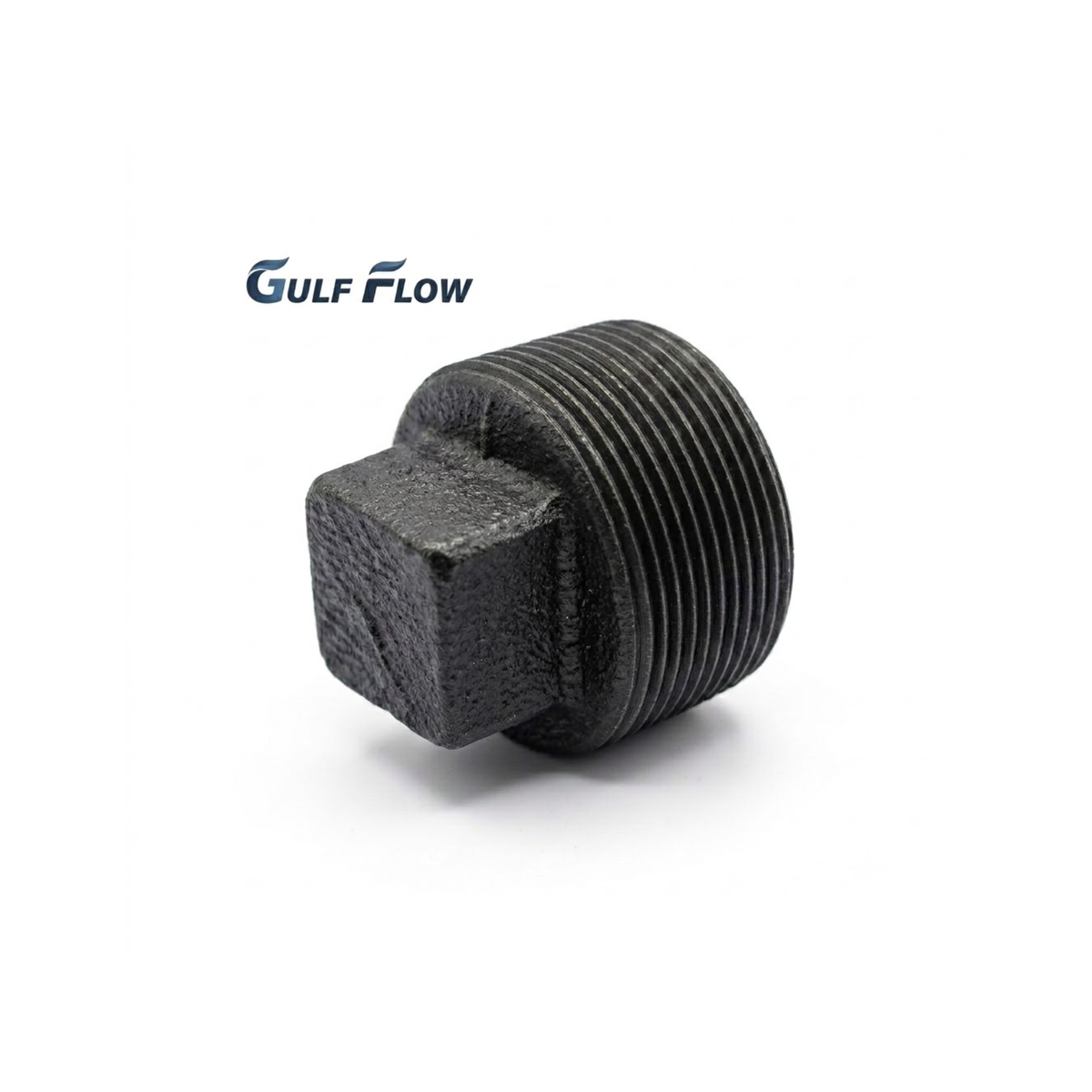 Black Iron Square Plug Male Threaded Pipe Fitting for Industrial and Plumbing Applications in Qatar