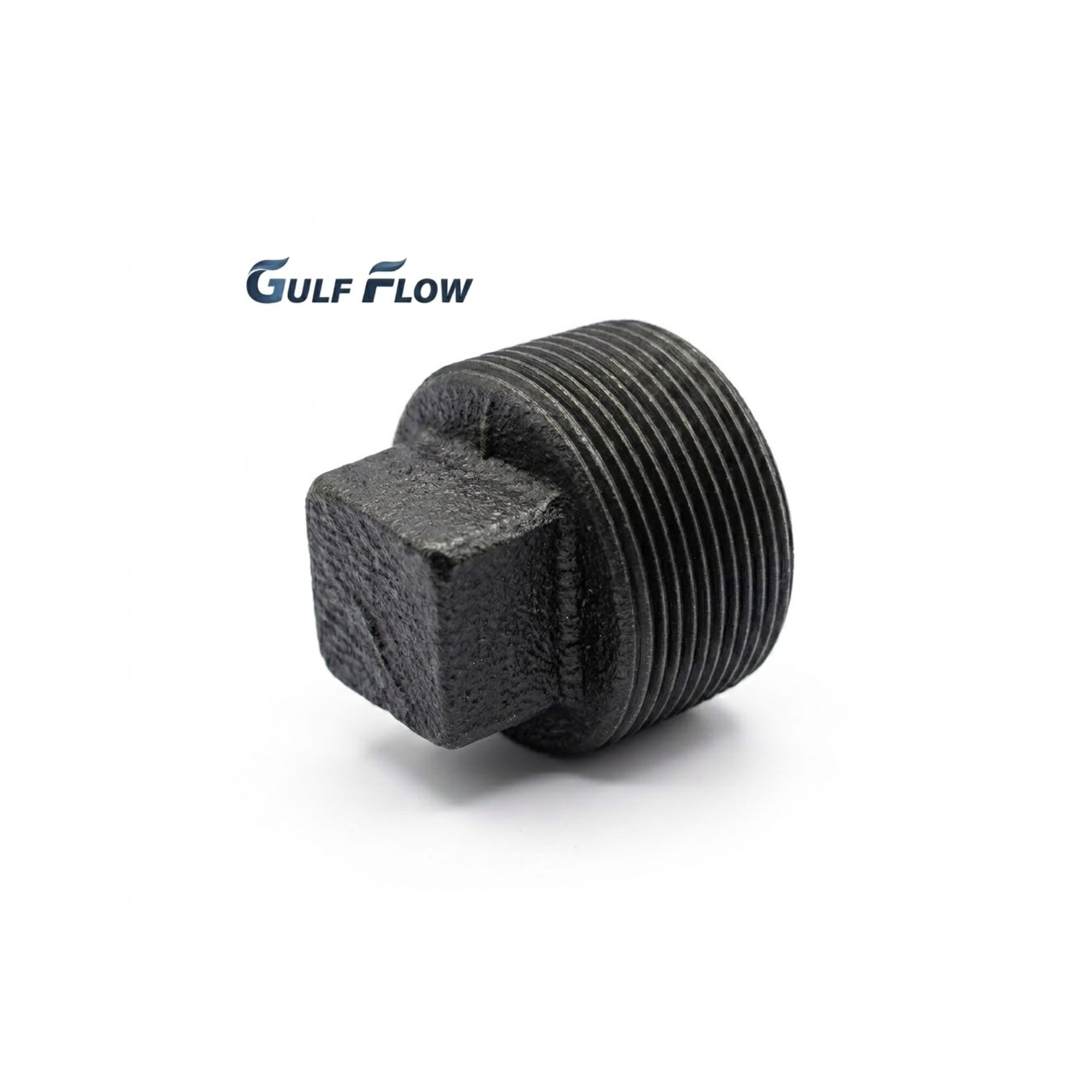 Black Iron Square Plug Male Threaded Pipe Fitting for Industrial and Plumbing Applications in Qatar