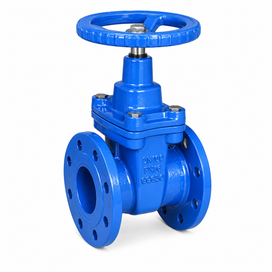 BS5163 Non-Rising Stem (NRS) resilient seat gate valve, PN16 rated, for water supply infrastructure in Doha and Qatar, supplied by Gulfflow.