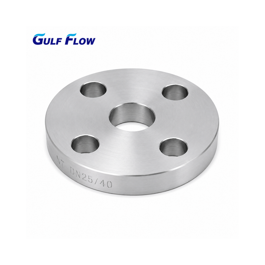 EN1092-1 Type 01A PN10/16 stainless steel plate flange for industrial piping systems in Qatar.