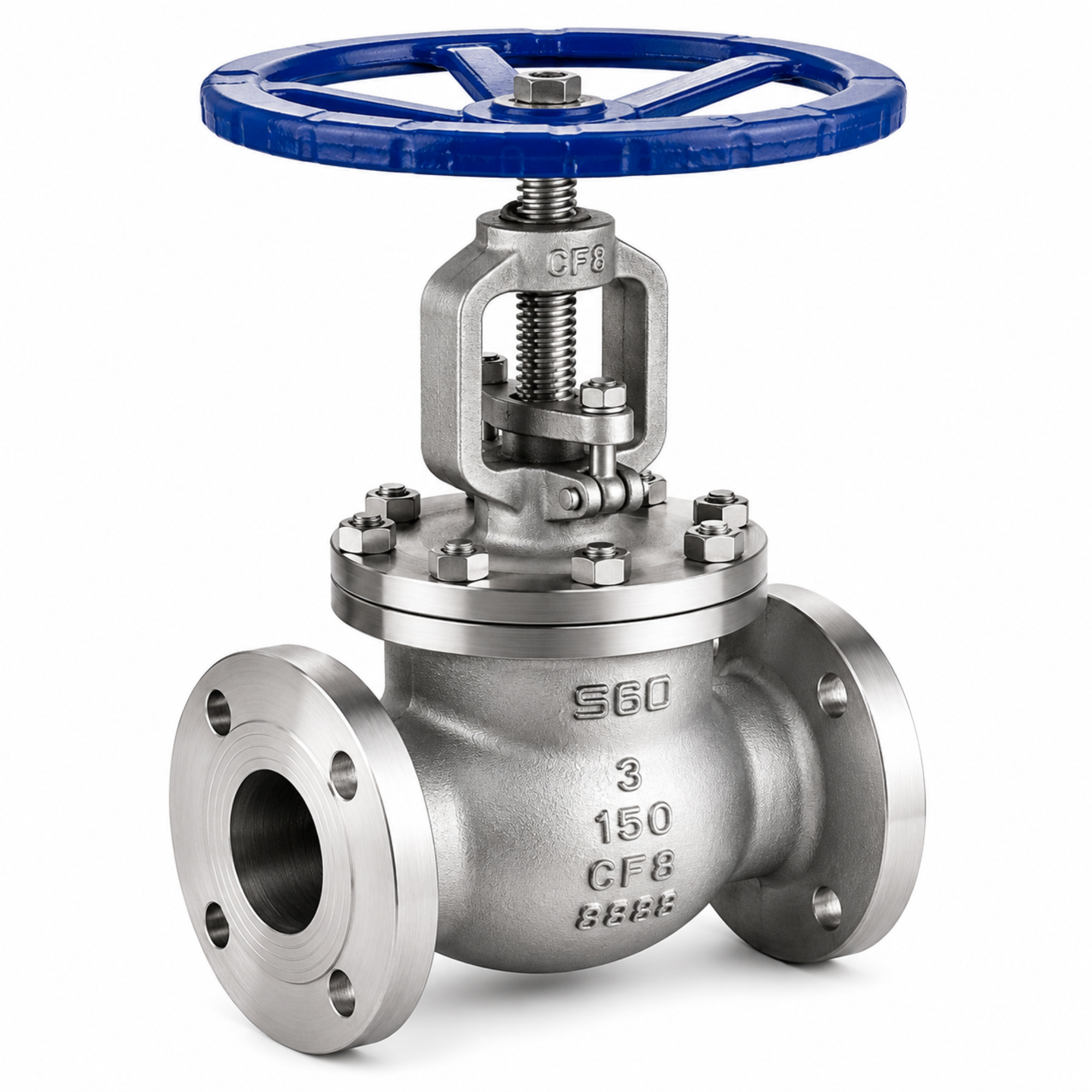 Industrial flanged globe valve for precise flow regulation in Qatar piping systems.