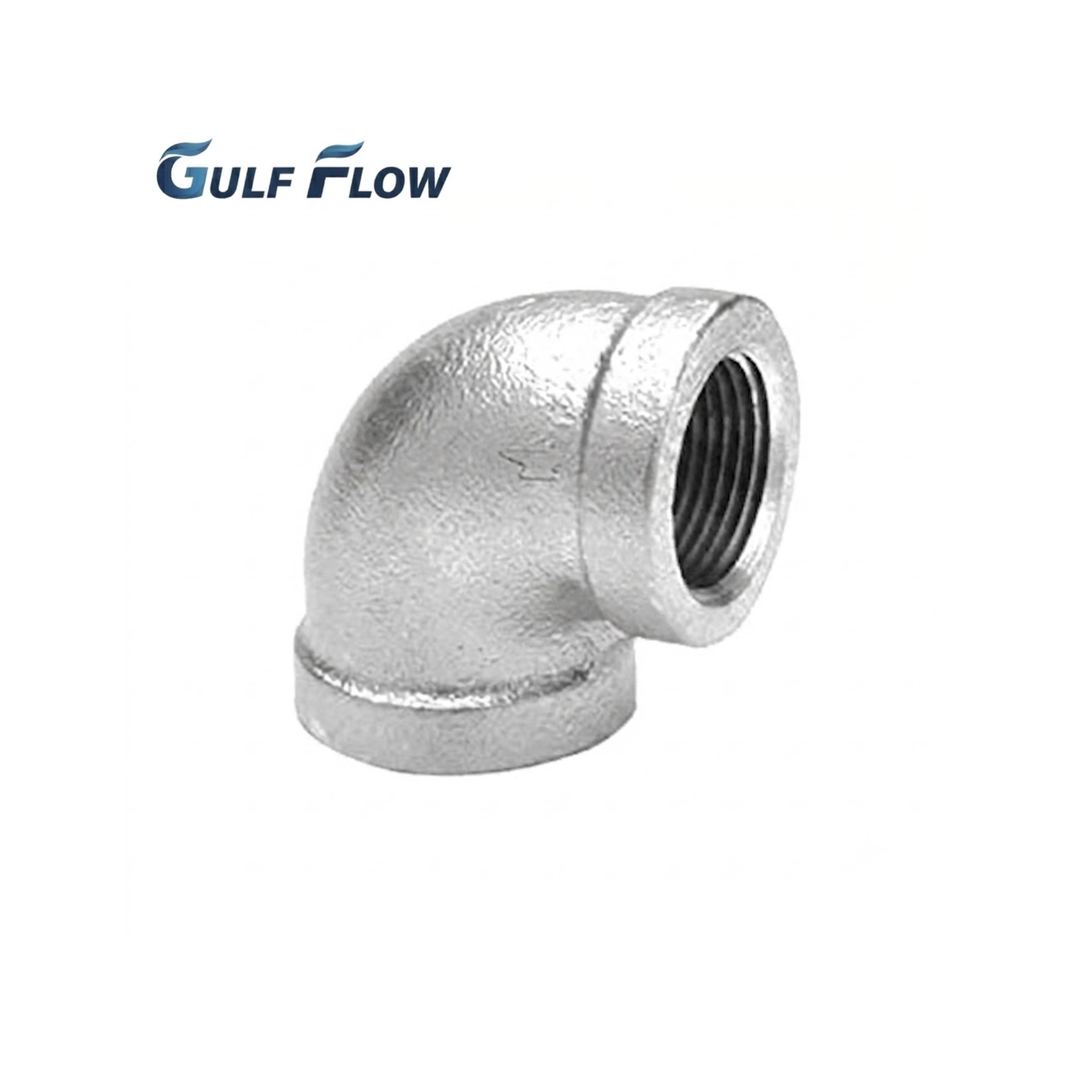 Galvanized Iron 90 Degree Elbow Threaded Pipe Fitting for Plumbing and Industrial Applications in Qatar