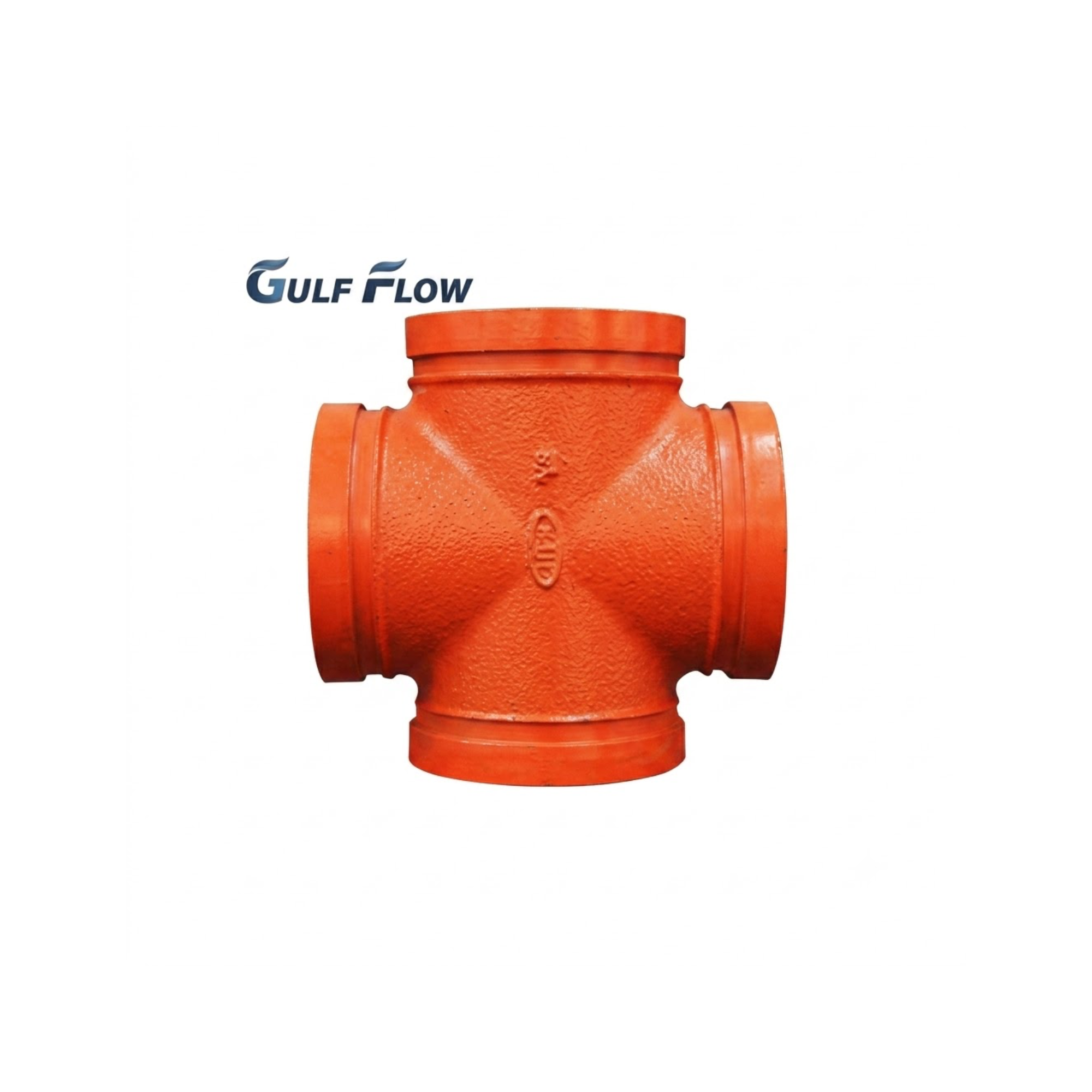 Grooved equal cross ductile iron pipe fitting for fire fighting, HVAC, plumbing, and industrial piping in Qatar