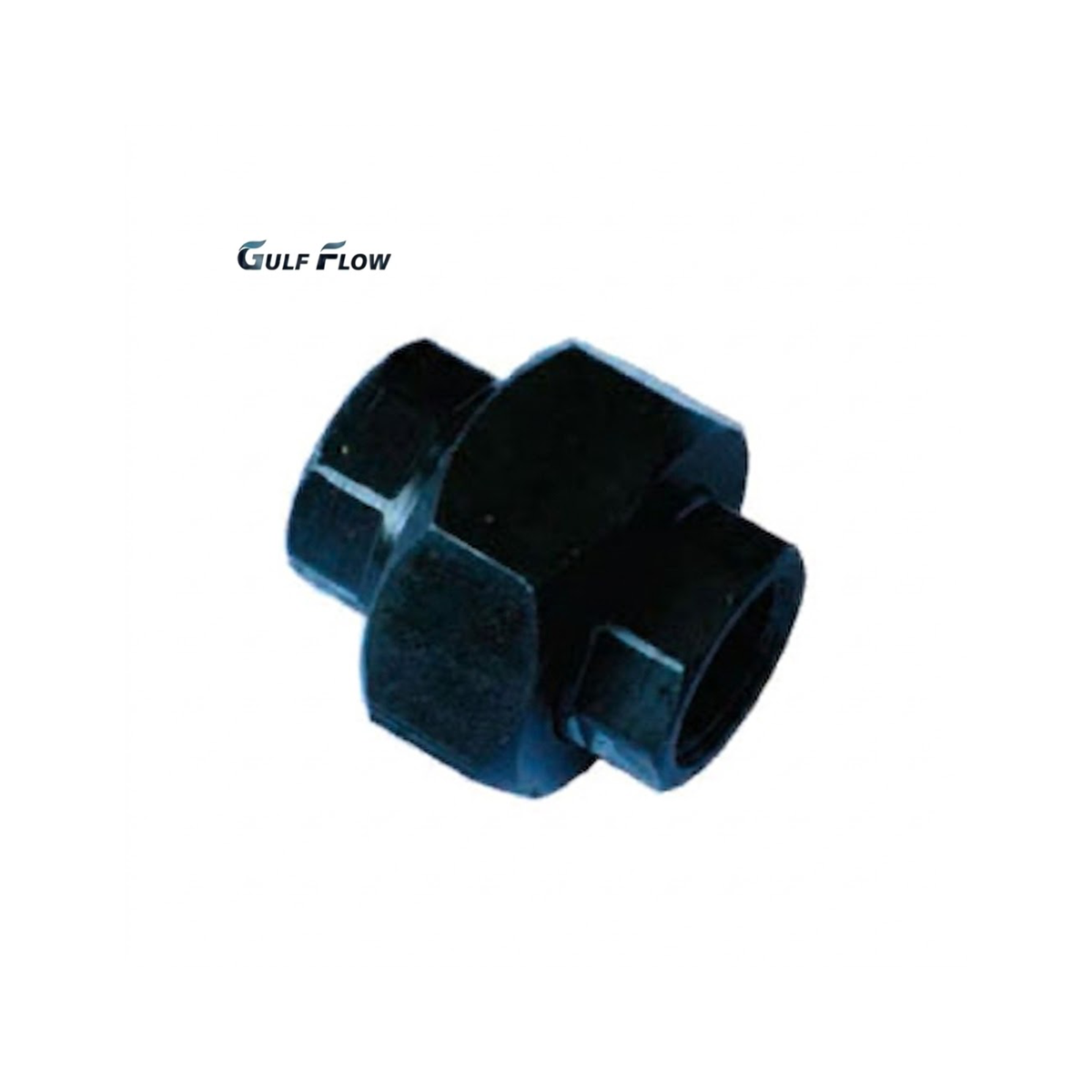 Gulf Flow black carbon steel 3-piece threaded pipe union fitting for removable equipment tie-ins in Qatar MEP and industrial utility lines