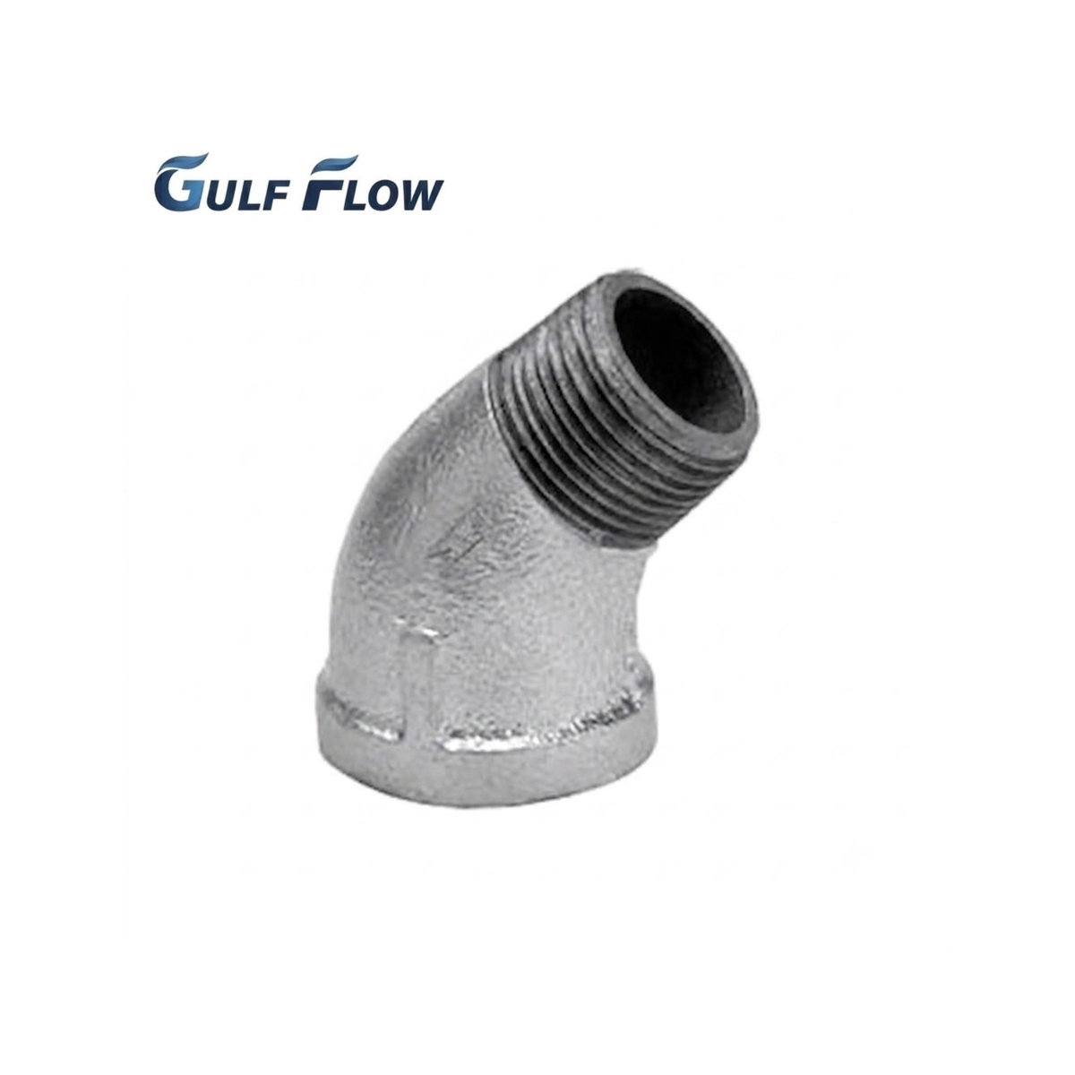 Galvanized Iron 45 Degree Street Elbow Male x Female Threaded Pipe Fitting for Plumbing and Industrial Applications in Qatar