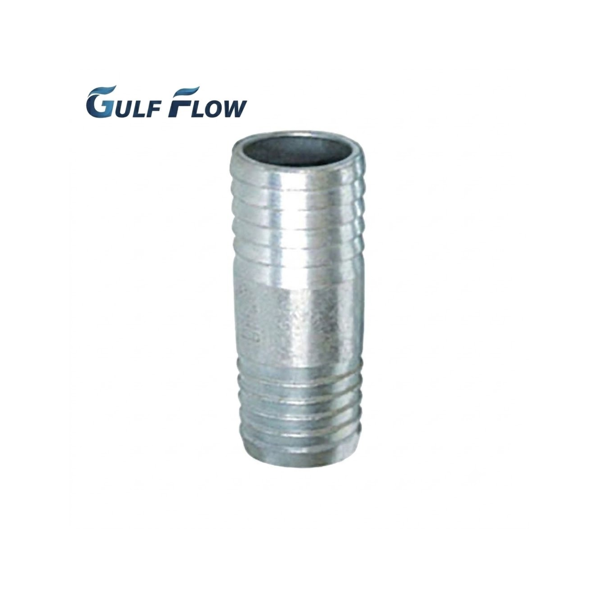 Gulf Flow hot-dip galvanized steel hose nipple combination KC fitting with threaded end and serrated hose barb