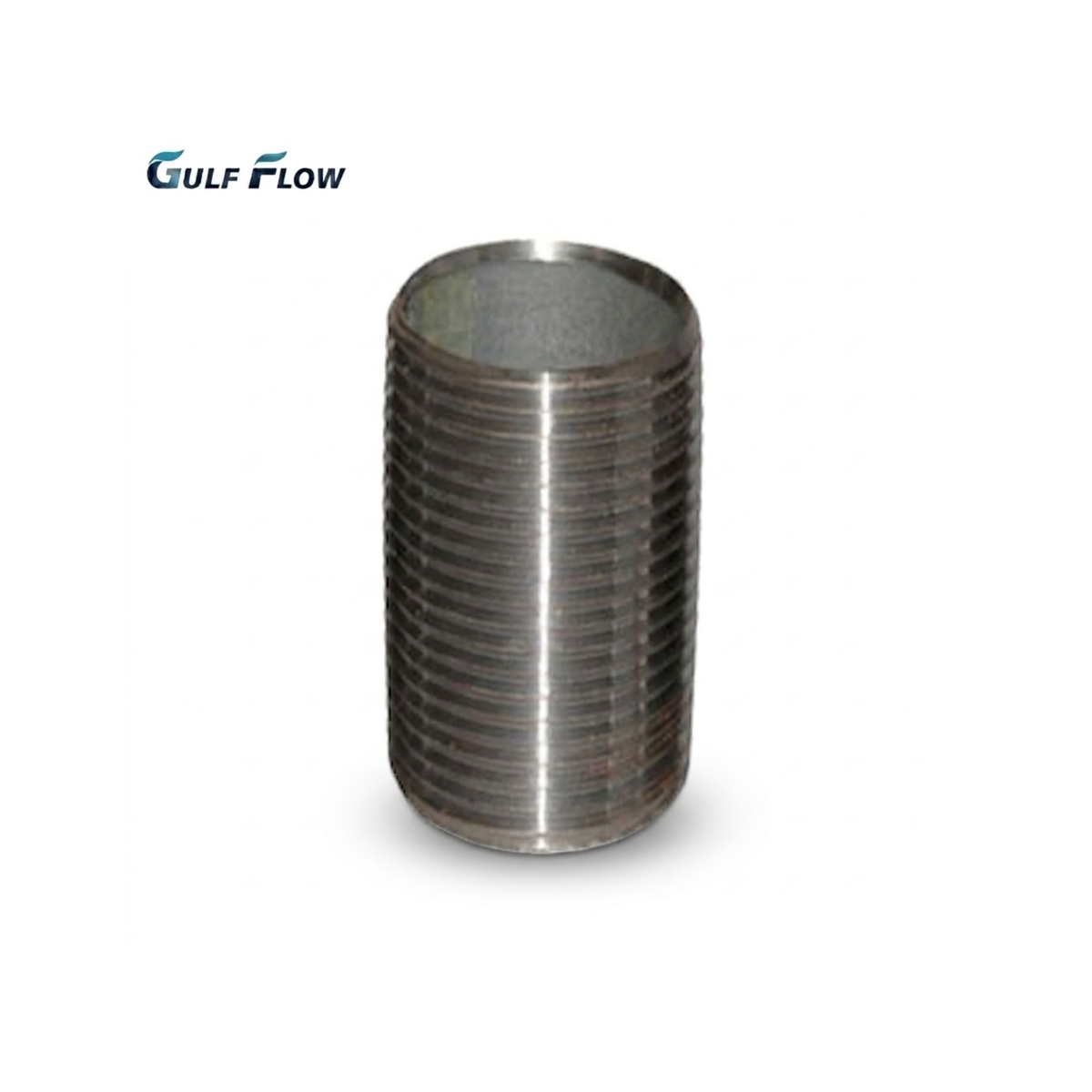 Gulf Flow hot-dip galvanized steel running nipple pipe fitting with continuous full male threads from end to end