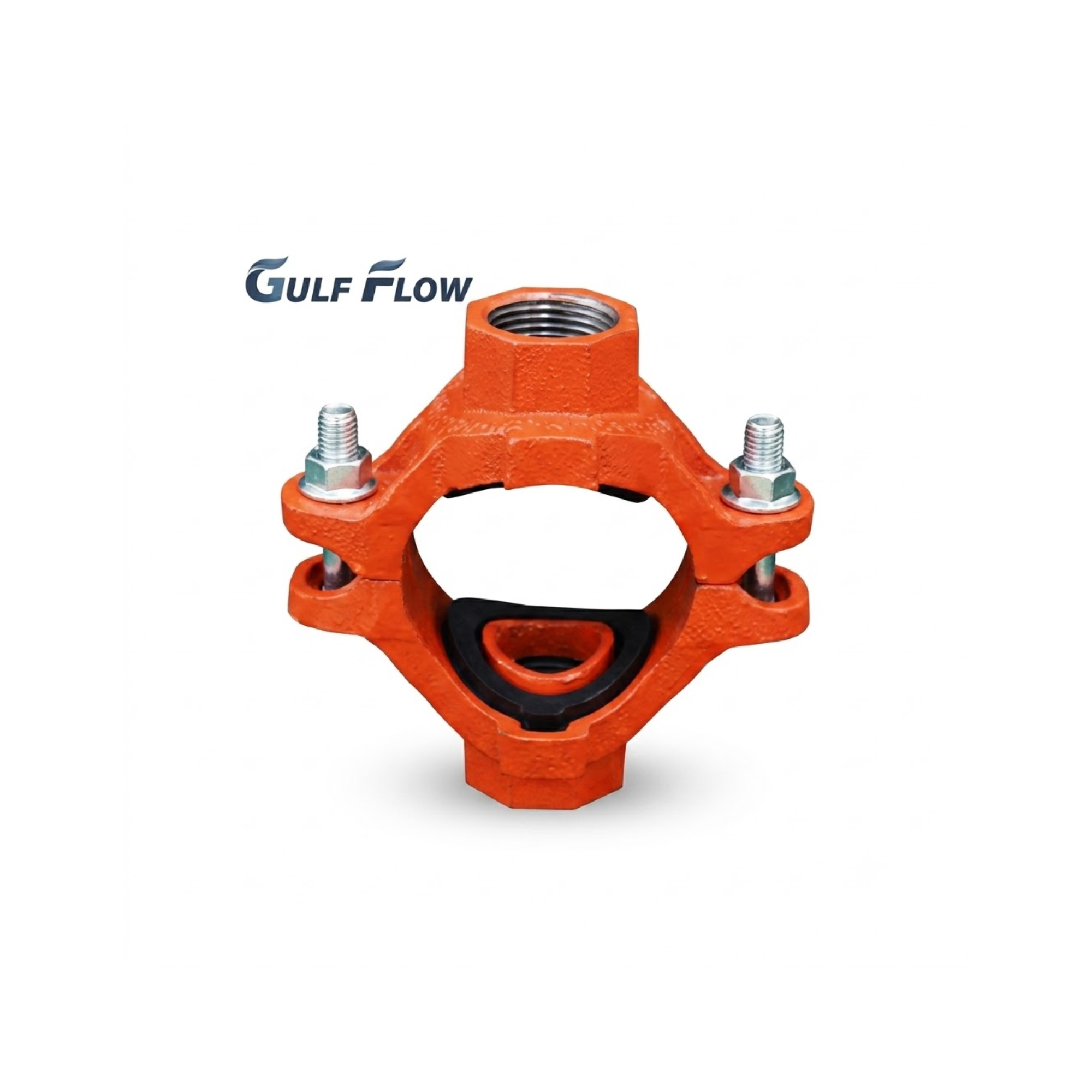 Mechanical cross with threaded outlet grooved pipe fitting for fire fighting and HVAC systems in Qatar