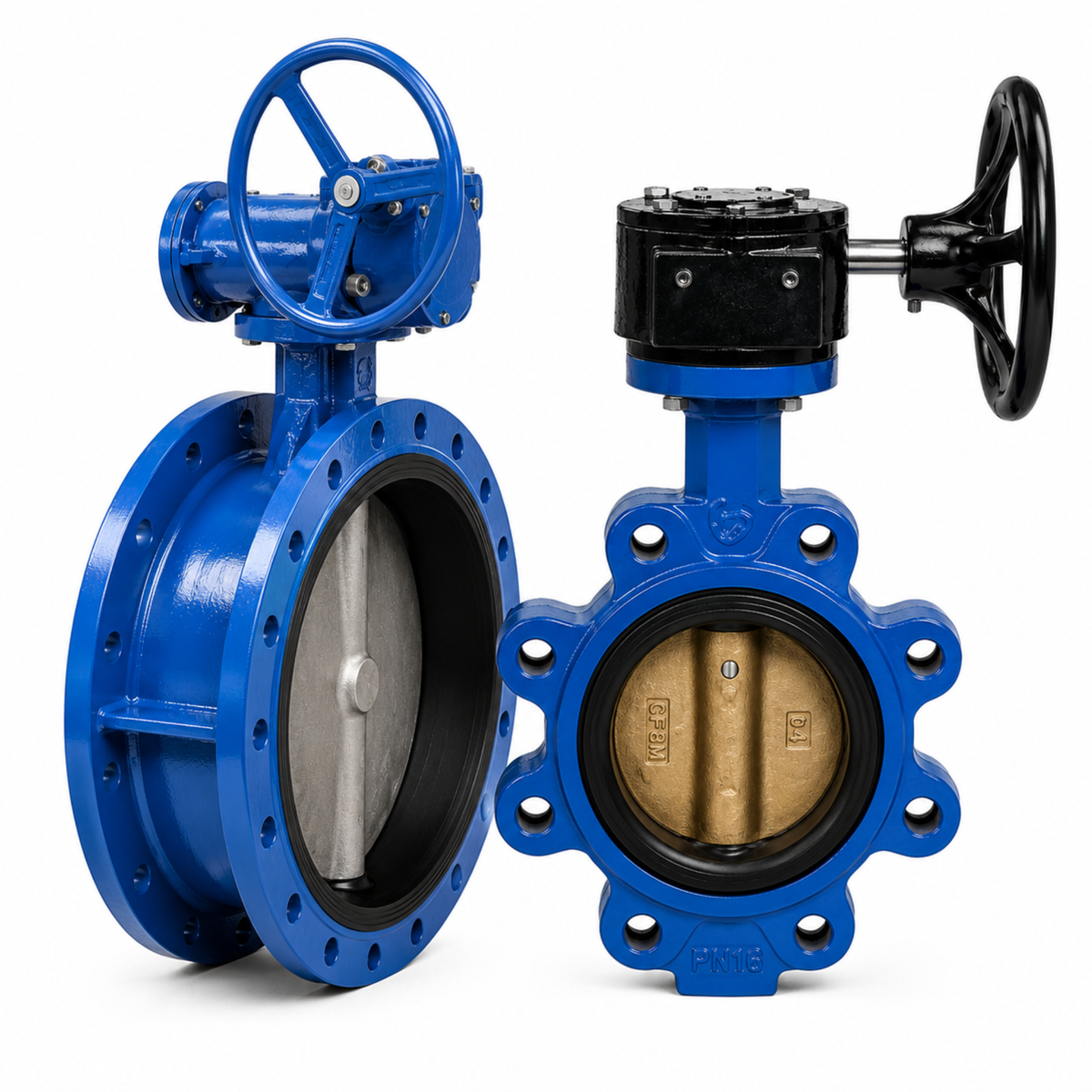Industrial butterfly valve PN16 rated, versatile flow control for water and process piping in Qatar, supplied by Gulfflow.