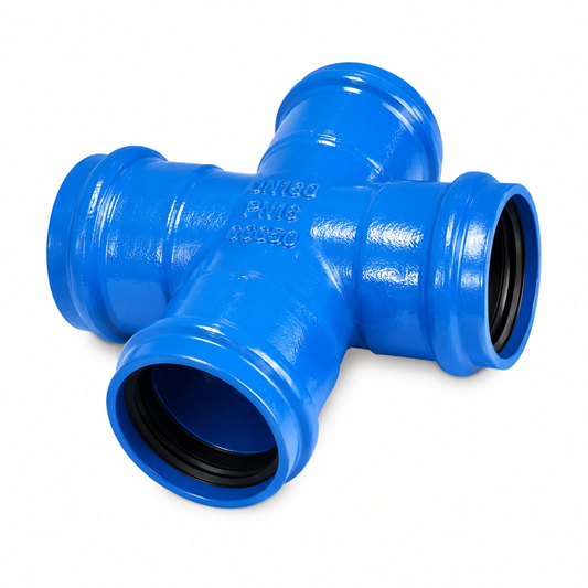 Socketed Cross PN16 Ductile Iron 4-Way Pipeline Fittings qatar